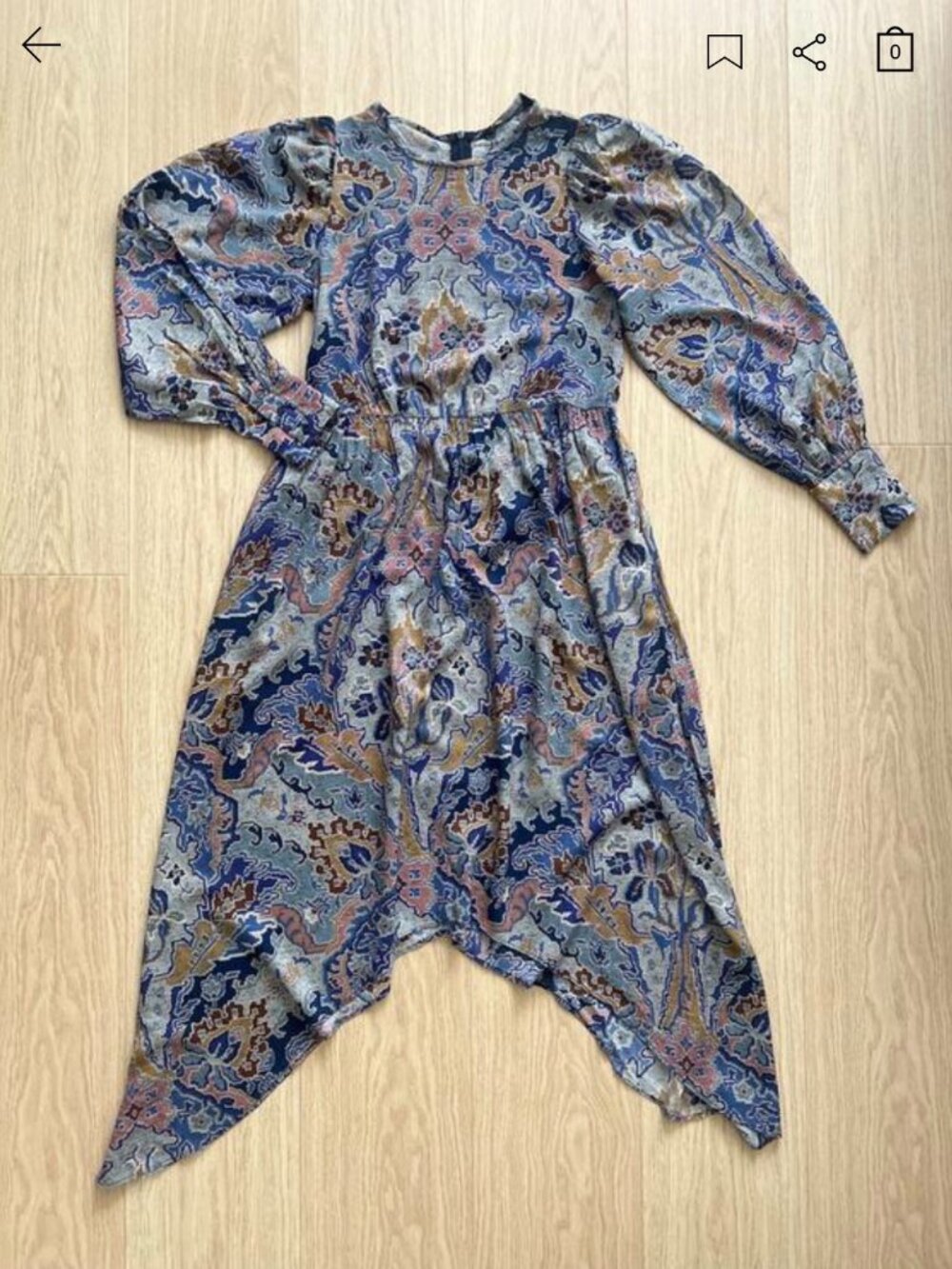 Zara XL asymmetric printed tapestry dress